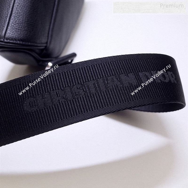 Dior Mens Printed Grained Calfskin Saddle Messenger Bag Black 2020 (BF-9122315)