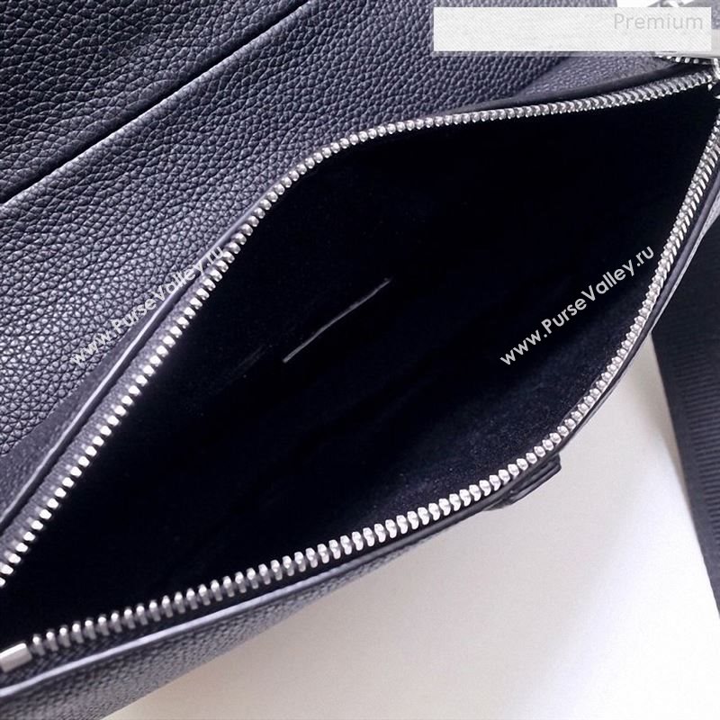 Dior Mens Printed Grained Calfskin Saddle Messenger Bag Black 2020 (BF-9122315)