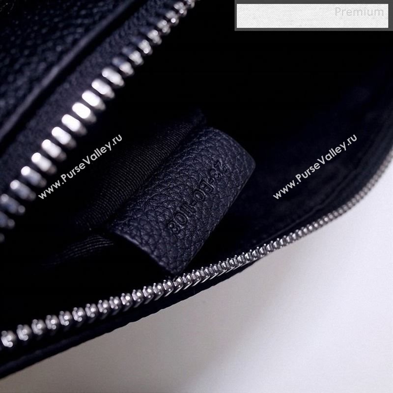 Dior Mens Printed Grained Calfskin Saddle Messenger Bag Black 2020 (BF-9122315)