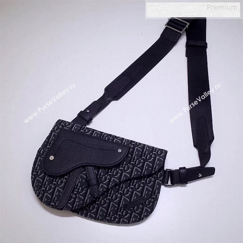 Dior Mens Blue Oblique Canvas Saddle Pocket Messenger Bag 2020 (BF-9122311)