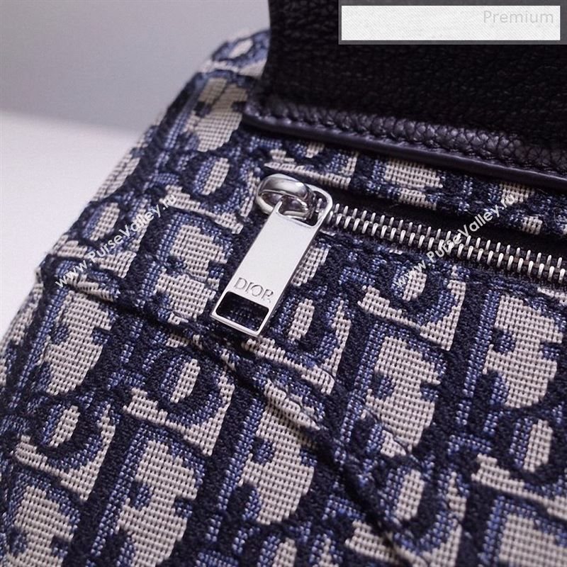 Dior Mens Blue Oblique Canvas Saddle Pocket Messenger Bag 2019 (BF-9122312)