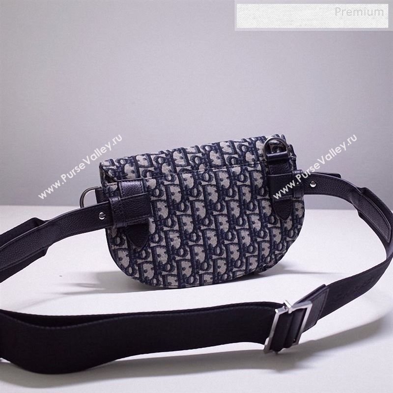 Dior Mens Blue Oblique Canvas Saddle Pocket Messenger Bag 2019 (BF-9122312)