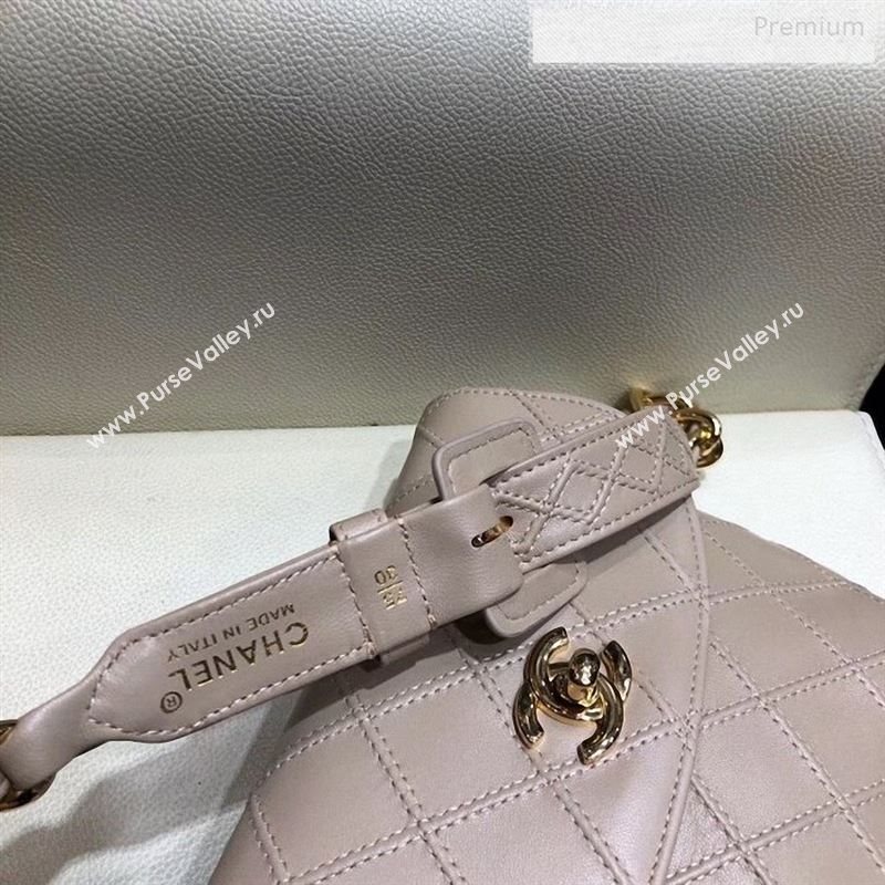 Chanel Vintage Quilted Lambskin Waist/Belt Bag A80063 Light Gray 2019 (SMJD-9122430)