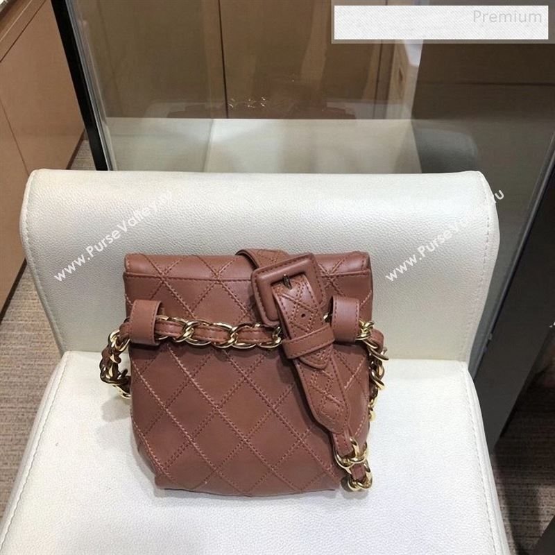 Chanel Vintage Quilted Lambskin Waist/Belt Bag A80063 Brown 2019 (SMJD-9122432)