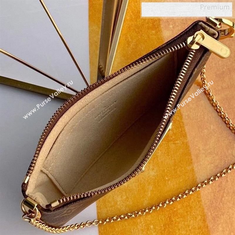 Louis Vuitton Pochette Milla Monogram Canvas Chain Shoulder Bag M60094 (KI-9122440)
