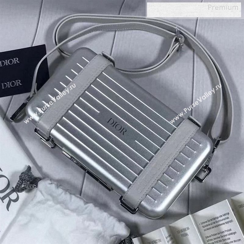 Dior x Rimowa Travel Clutch/Crossbody Bag Silver 2020 (BF-9122504)