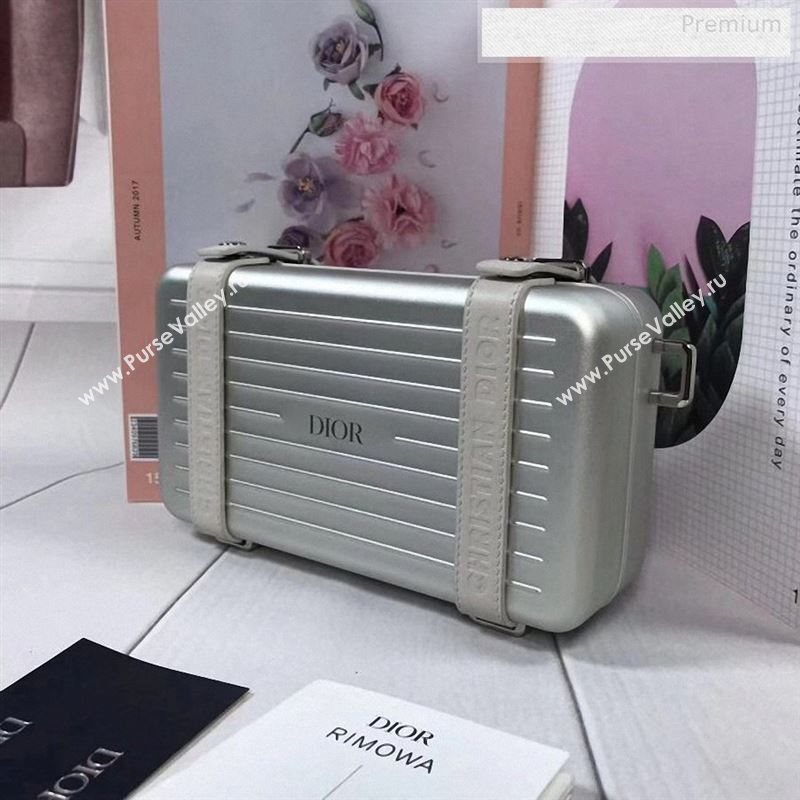 Dior x Rimowa Travel Clutch/Crossbody Bag Silver 2020 (BF-9122504)