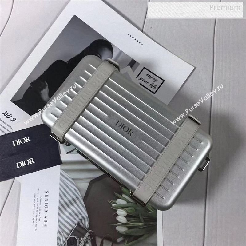 Dior x Rimowa Travel Clutch/Crossbody Bag Silver 2020 (BF-9122504)