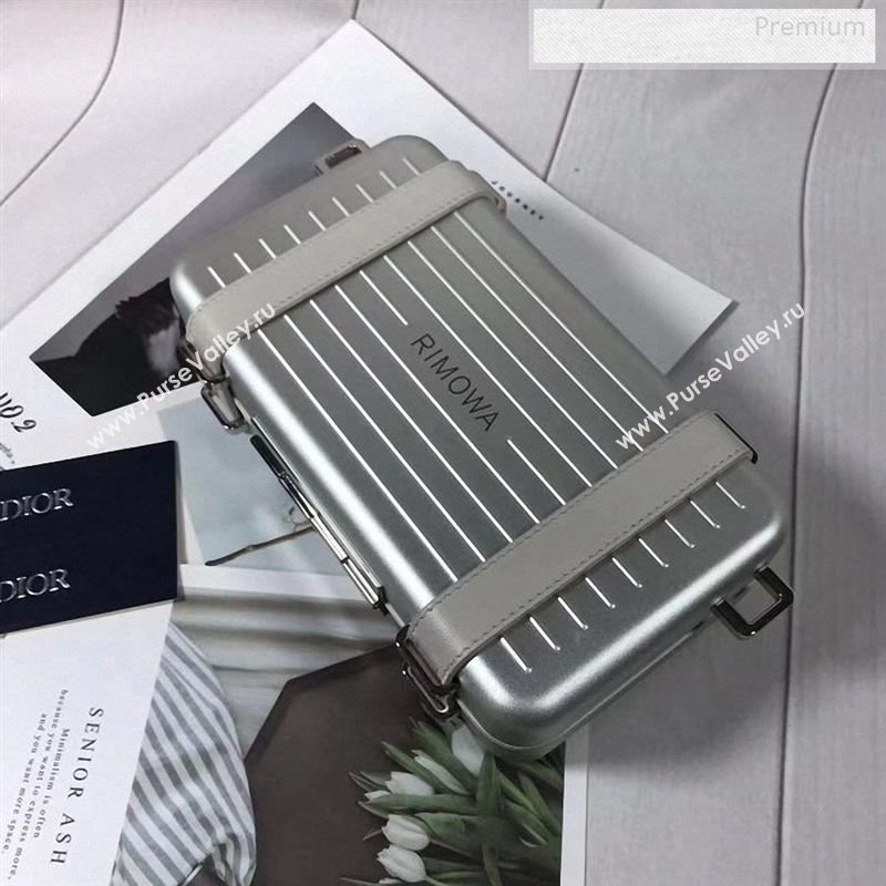 Dior x Rimowa Travel Clutch/Crossbody Bag Silver 2020 (BF-9122504)