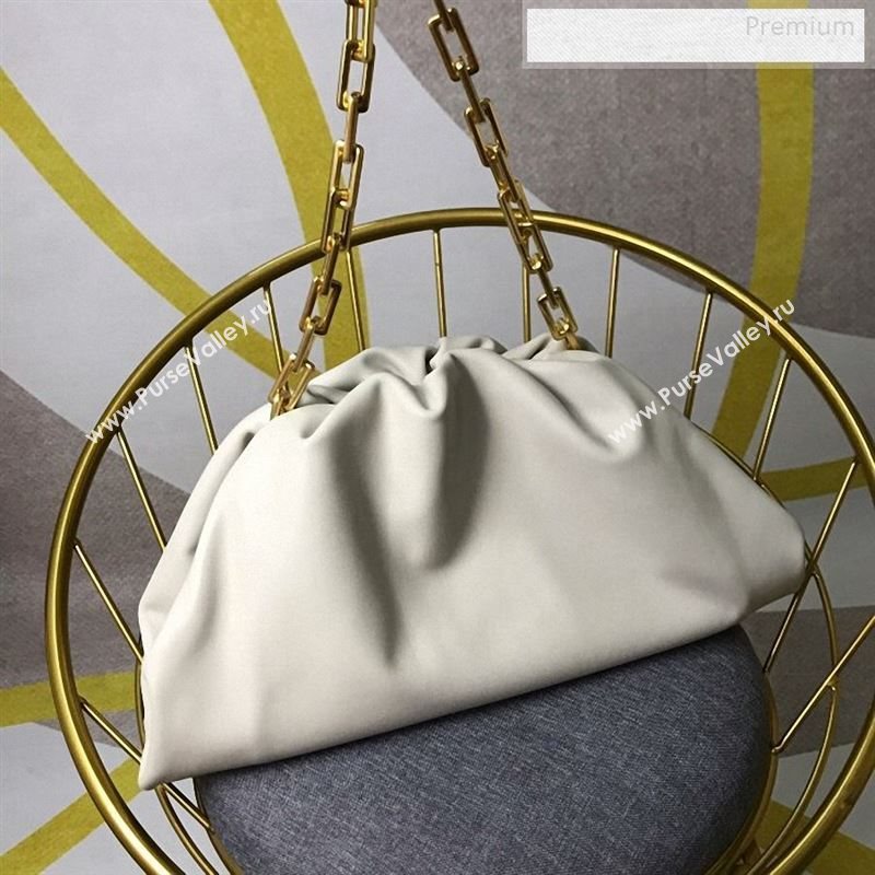 Bottega Veneta Large The Pouch Chain Shoulder Bag White 2019 (MS-9122509)