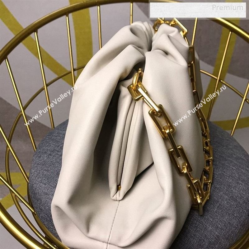 Bottega Veneta Large The Pouch Chain Shoulder Bag White 2019 (MS-9122509)