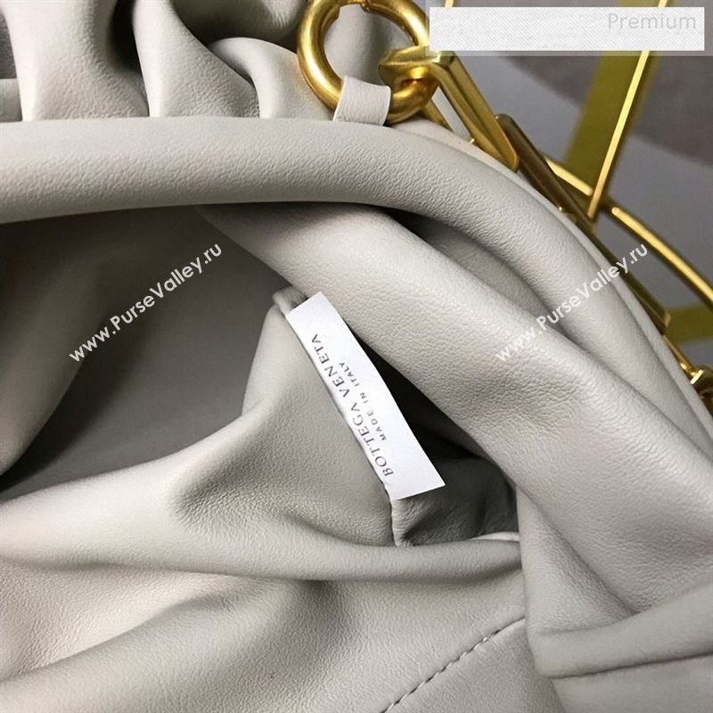 Bottega Veneta Large The Pouch Chain Shoulder Bag White 2019 (MS-9122509)