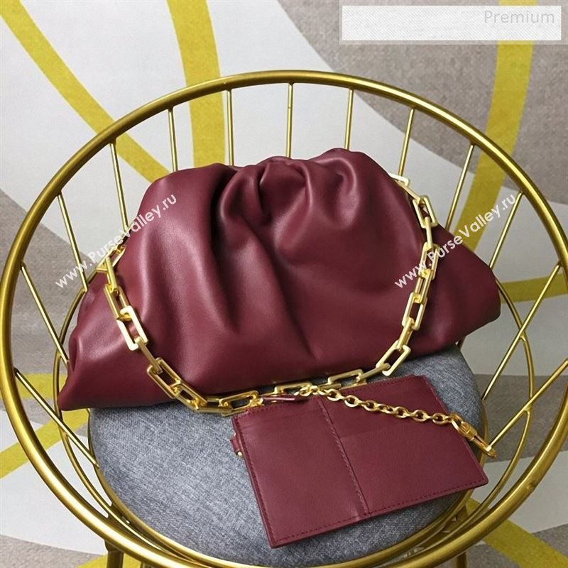 Bottega Veneta Large The Pouch Chain Shoulder Bag Burgundy 2019 (MS-9122511)