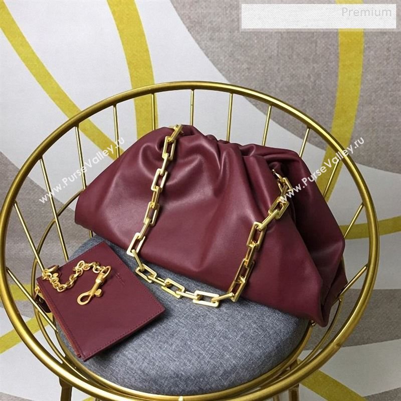 Bottega Veneta Large The Pouch Chain Shoulder Bag Burgundy 2019 (MS-9122511)