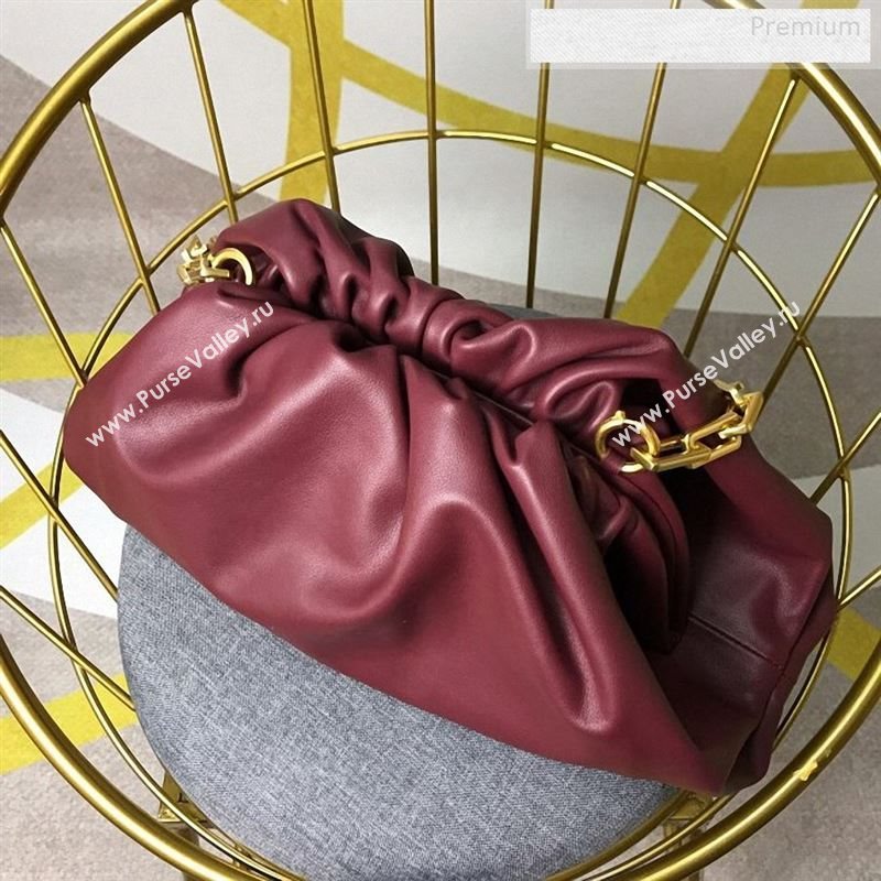 Bottega Veneta Large The Pouch Chain Shoulder Bag Burgundy 2019 (MS-9122511)