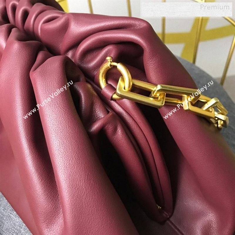 Bottega Veneta Large The Pouch Chain Shoulder Bag Burgundy 2019 (MS-9122511)