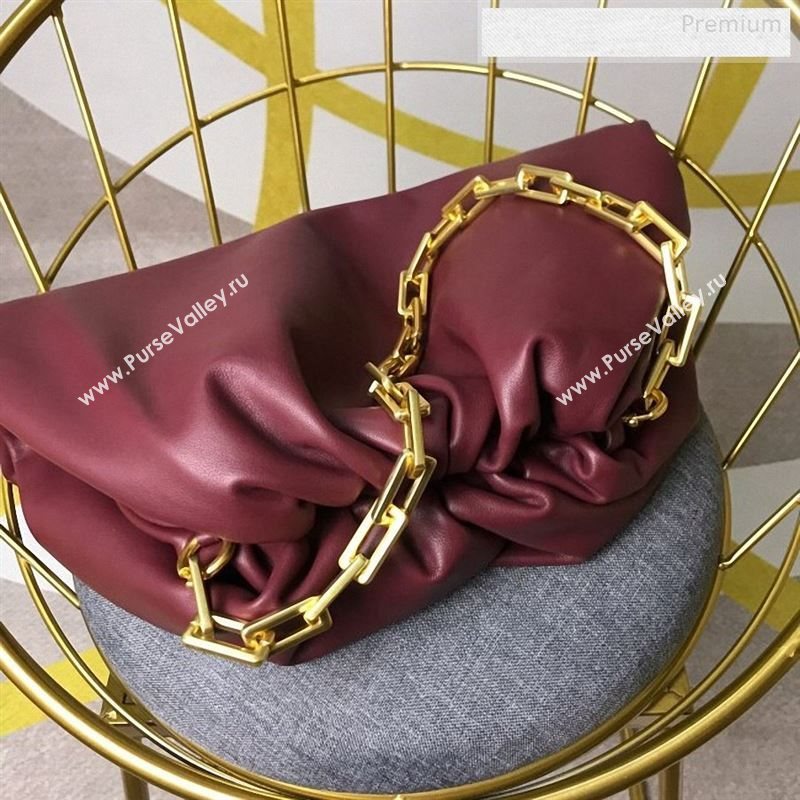 Bottega Veneta Large The Pouch Chain Shoulder Bag Burgundy 2019 (MS-9122511)