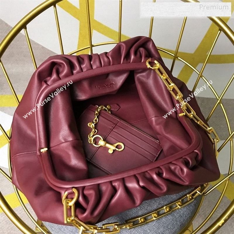 Bottega Veneta Large The Pouch Chain Shoulder Bag Burgundy 2019 (MS-9122511)