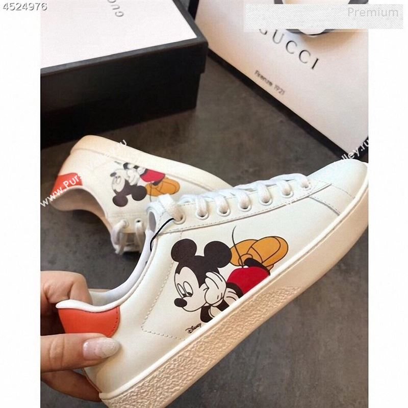 Gucci Ace Sneakers with Mouse White 2020 (For Women and Men) (EM-9122602)