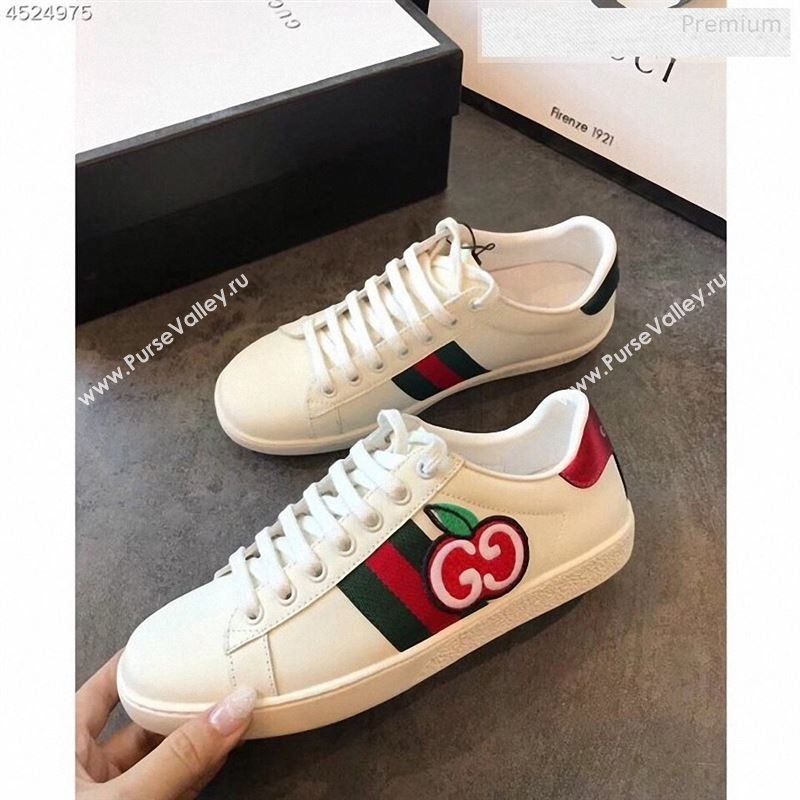 Gucci Ace Sneakers with GG Apple White 2020 (For Women and Men) (EM-9122601)