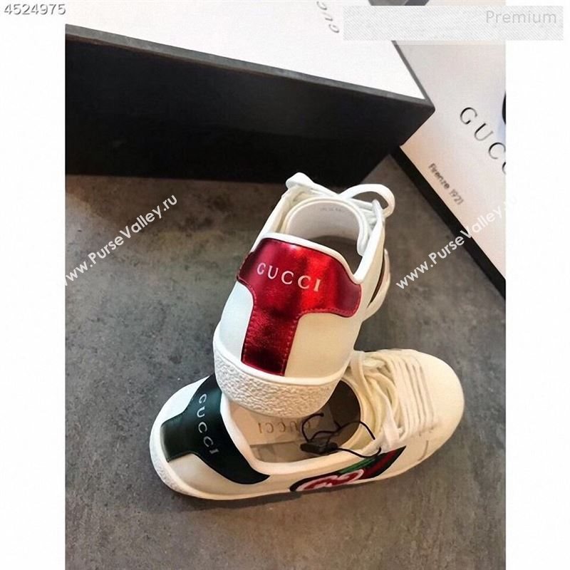 Gucci Ace Sneakers with GG Apple White 2020 (For Women and Men) (EM-9122601)