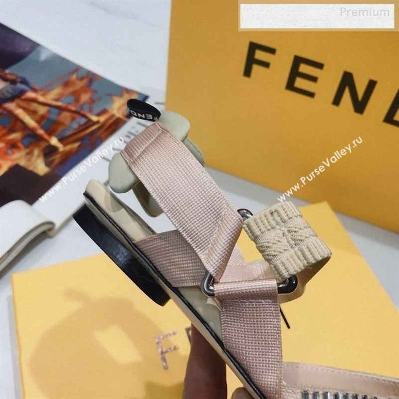 Fendi Colibrì Crystal Mesh Slingback Flat Shoe Nude 2020 (DLY-9122614)