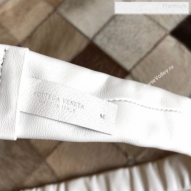 Bottega Veneta Lambskin Belt 40mm with Saddle Buckle White 2019 (MS-9122328)