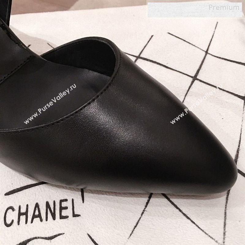 Chanel Patent Calfskin Mary Jane Pumps G35426 All Black 2020 (KL-9122334)