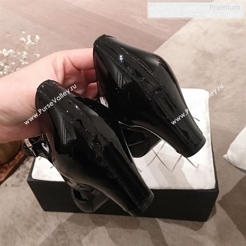 Chanel Patent Calfskin Mary Jane Pumps G35426 All Black 2020 (KL-9122334)