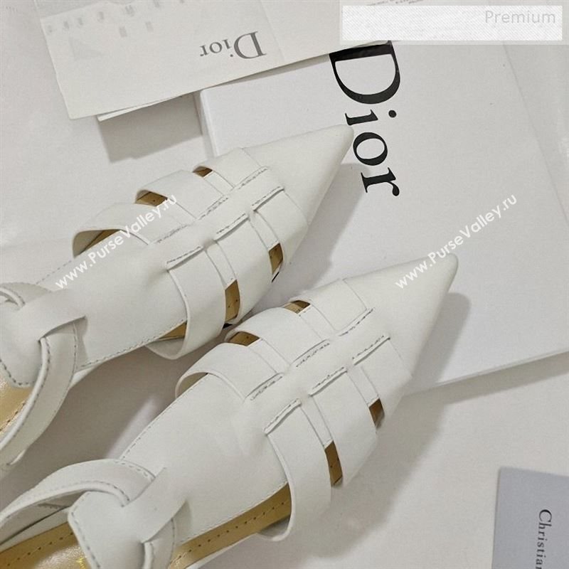 Dior Sauvage Calfskin Strap Pumps White 2019 (DLY-9122340)