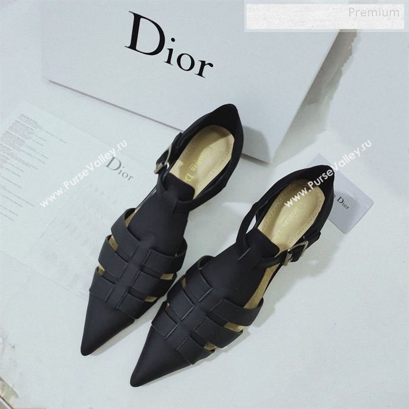 Dior Sauvage Calfskin Strap Pumps Black 2019 (DLY-9122341)