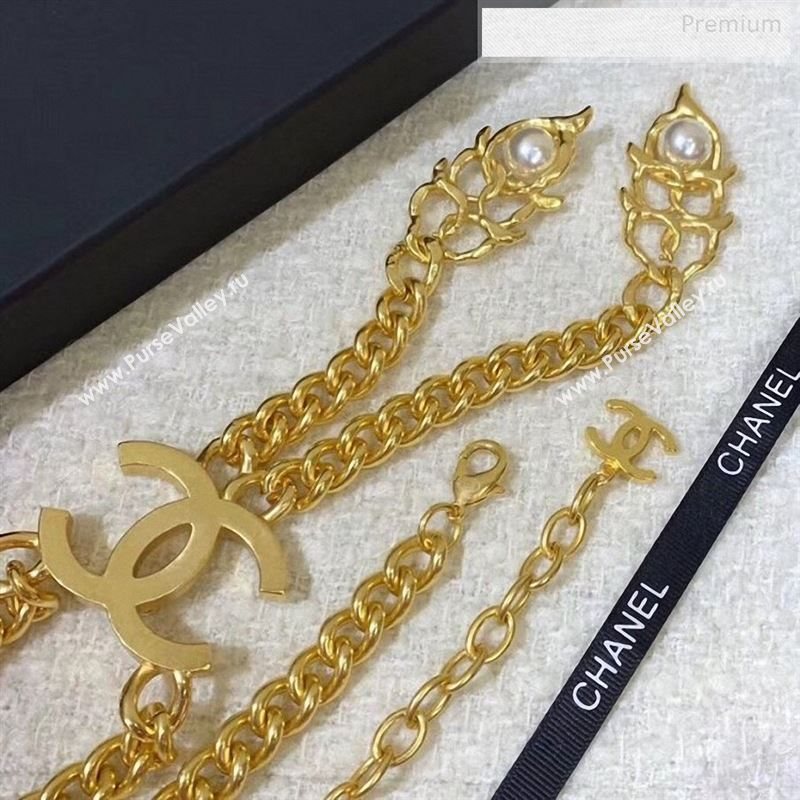 Chanel Cutout Metal Long Necklace AB3130 2020 (YF-9122414)