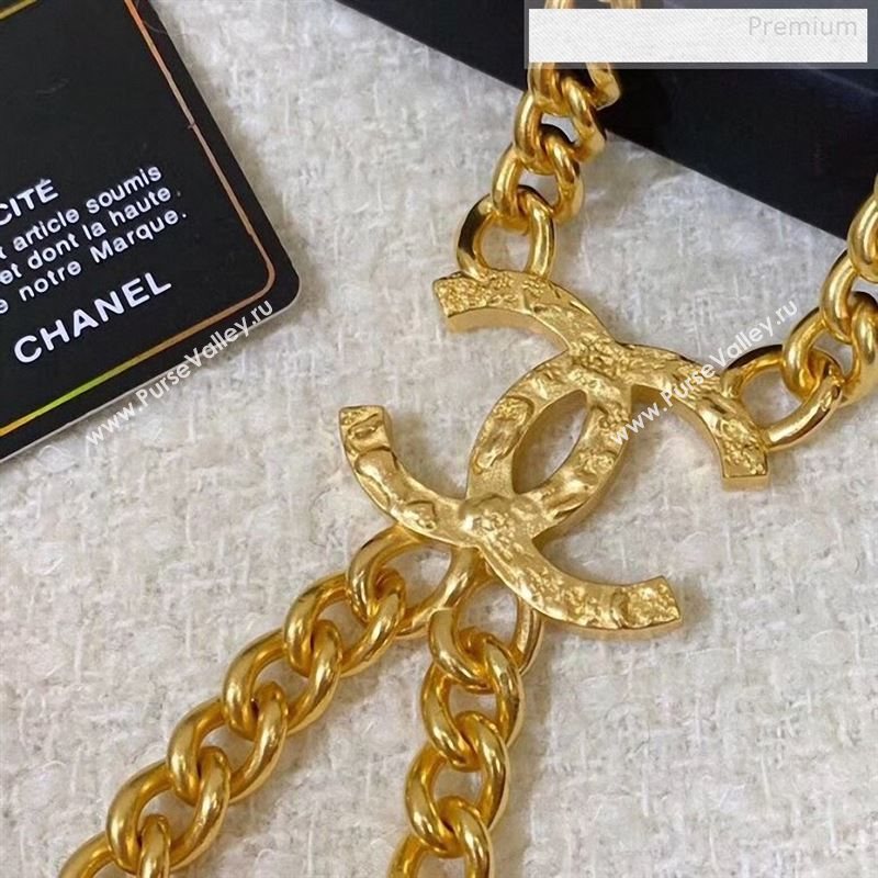 Chanel Cutout Metal Long Necklace AB3130 2020 (YF-9122414)