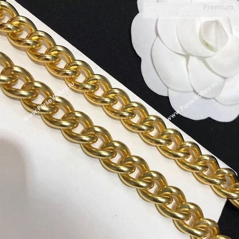 Chanel Cutout Metal Long Necklace AB3130 2020 (YF-9122414)