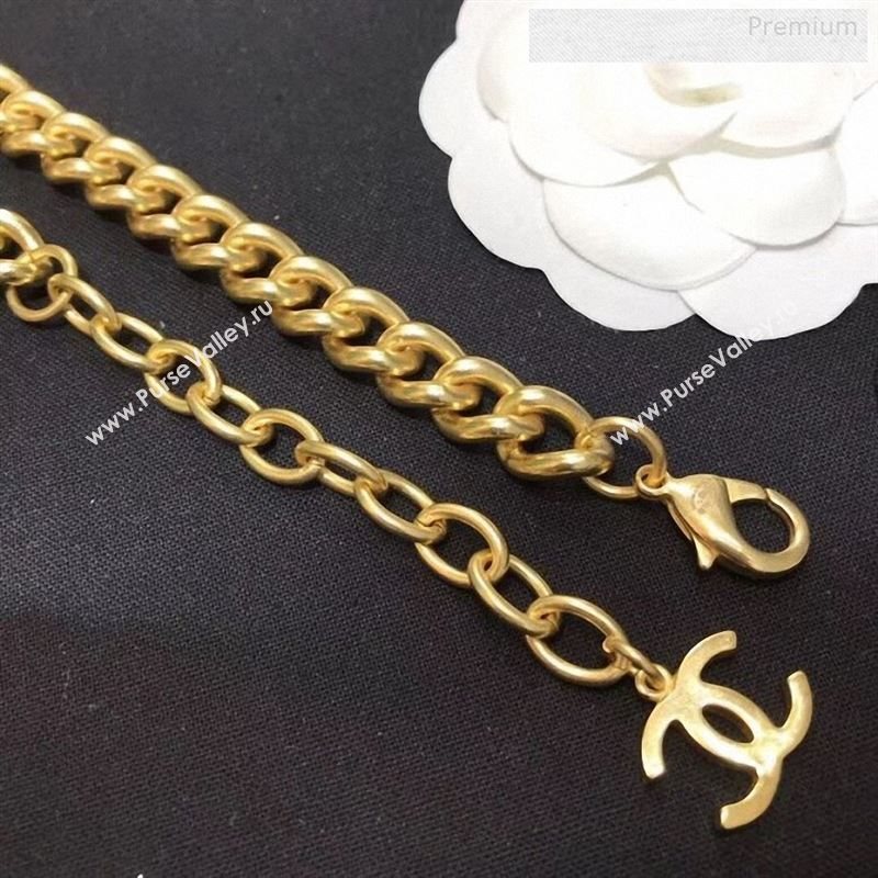 Chanel Cutout Metal Long Necklace AB3130 2020 (YF-9122414)