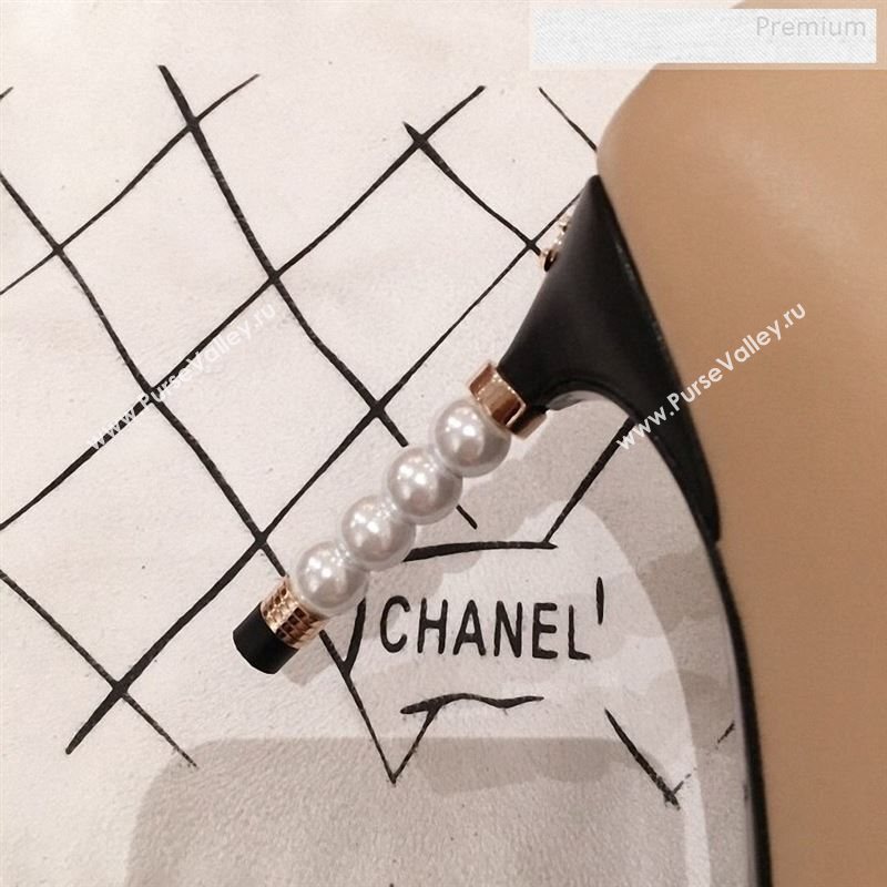 Chanel Lambskin Pearl Heel Short Boots G35548 Nude 2020 (KL-9122727)