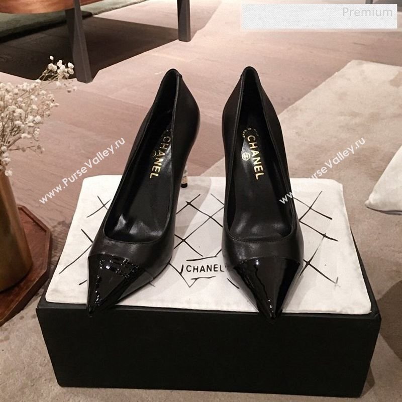 Chanel Lambskin Pearl Heel Pumps G35534 Black 2020 (KL-9122730)
