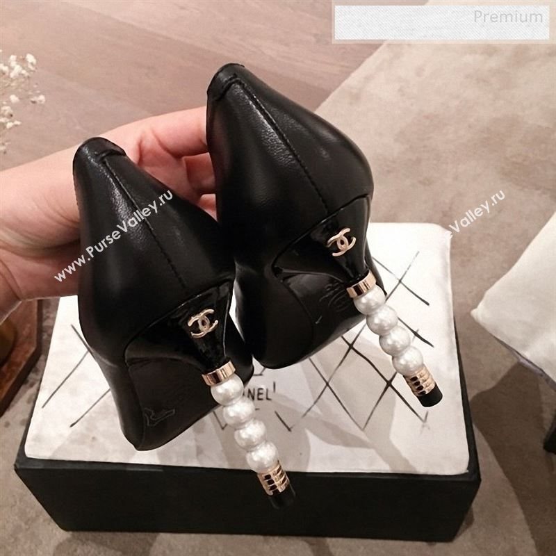 Chanel Lambskin Pearl Heel Pumps G35534 Black 2020 (KL-9122730)