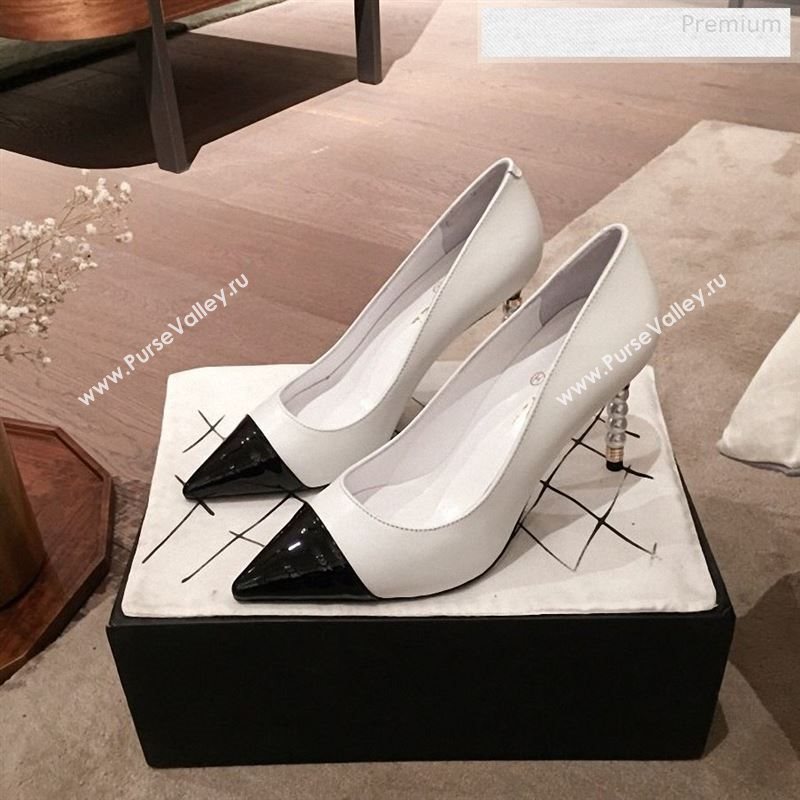 Chanel Lambskin Pearl Heel Pumps G35534 White 2020 (KL-9122731)