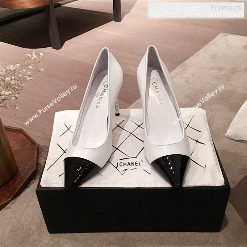 Chanel Lambskin Pearl Heel Pumps G35534 White 2020 (KL-9122731)