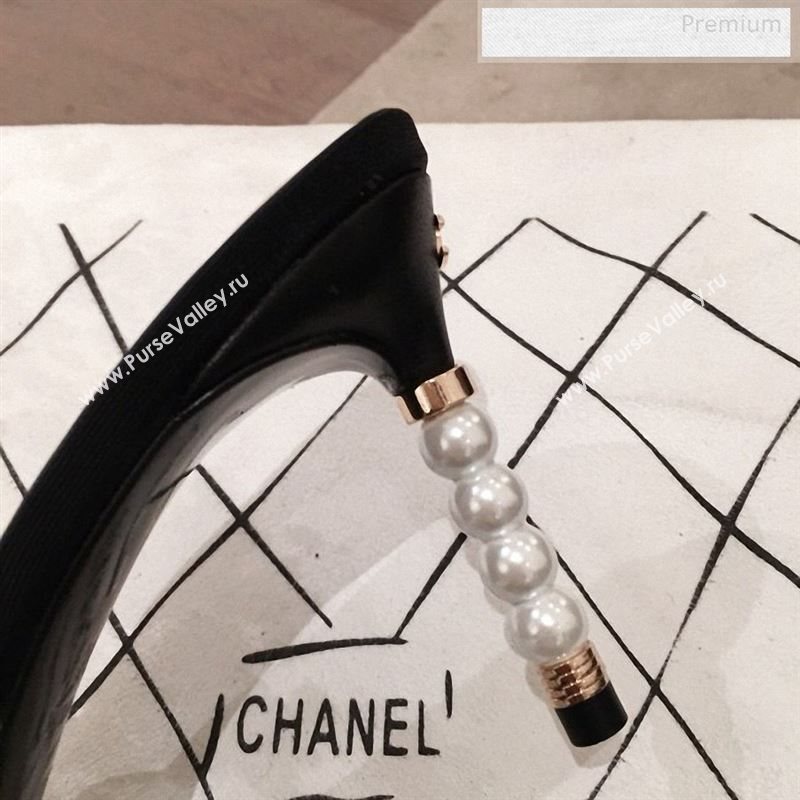 Chanel Lambskin Pearl Heel Mules G35540 Nude 2020 (KL-9122732)