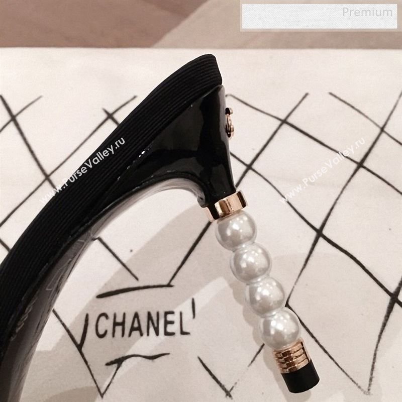 Chanel Lambskin Pearl Heel Mules G35540 Black 2020 (KL-9122733)
