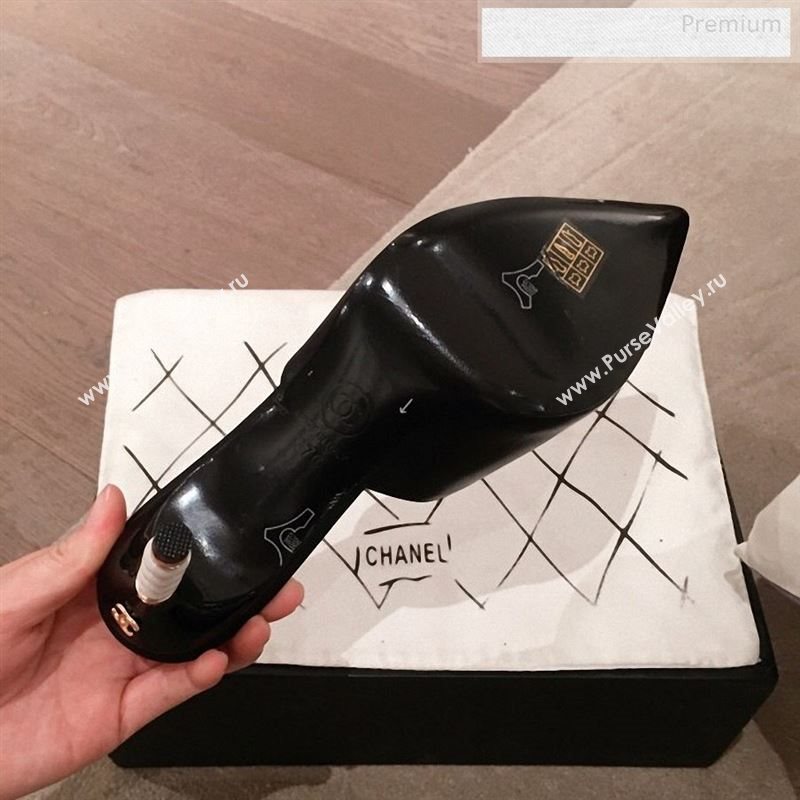 Chanel Lambskin Pearl Heel Mules G35540 Black 2020 (KL-9122733)