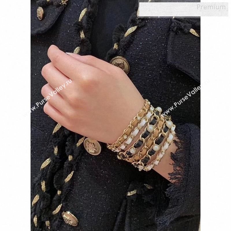 Chanel Chain Leather Wide Bracelet AB2383 2019 (YF-9122801)