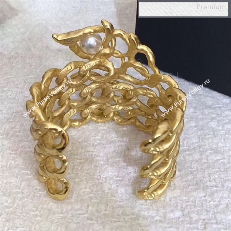 Chanel Metal Pearl Cuff Bracelet AB3185 2019 (YF-9122802)