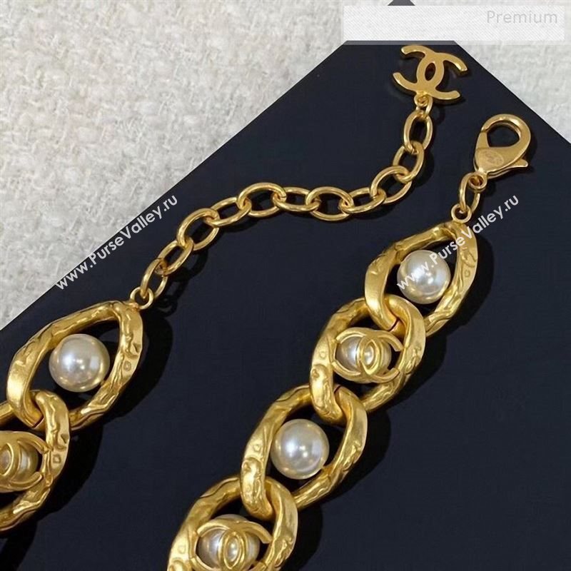 Chanel Metal Pearl Short Necklace AB3148 2019 (YF-9122804)