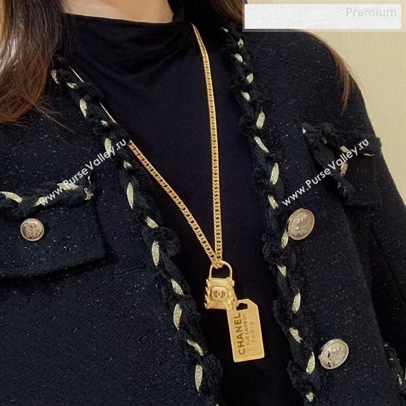 Chanel Tag Lock Pendant Long Necklace 2019 (YF-9122803)