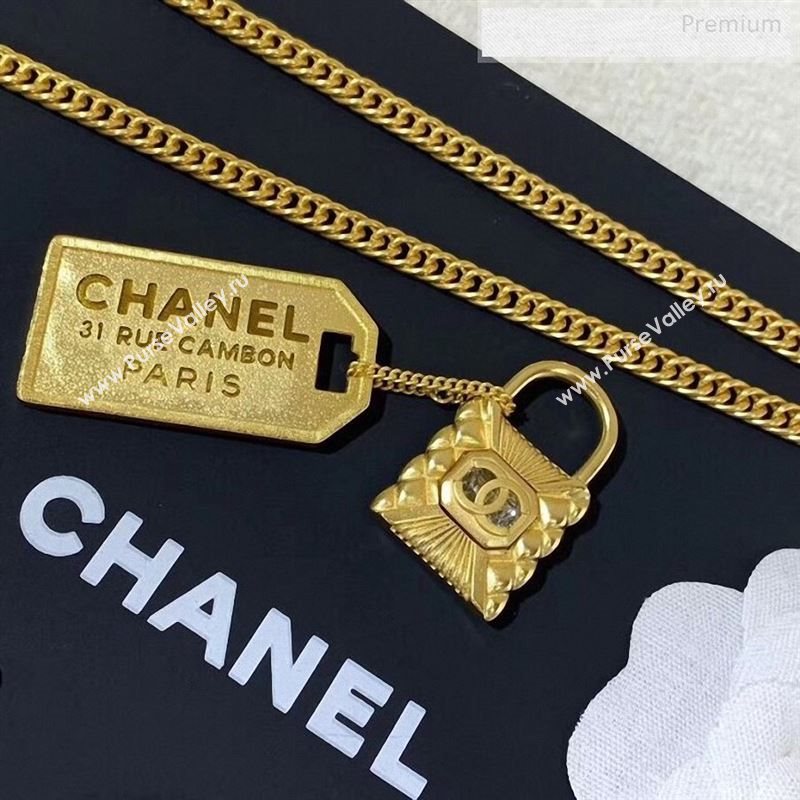 Chanel Tag Lock Pendant Long Necklace 2019 (YF-9122803)