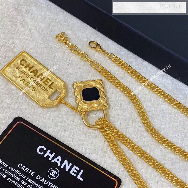 Chanel Tag Lock Pendant Long Necklace 2019 (YF-9122803)