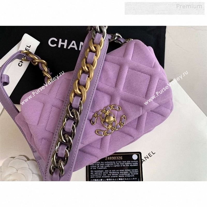 Chanel 19 Quilted Jersey Waist/Belt Bag AS1163 Light Purple 2019 (XING-9123001)